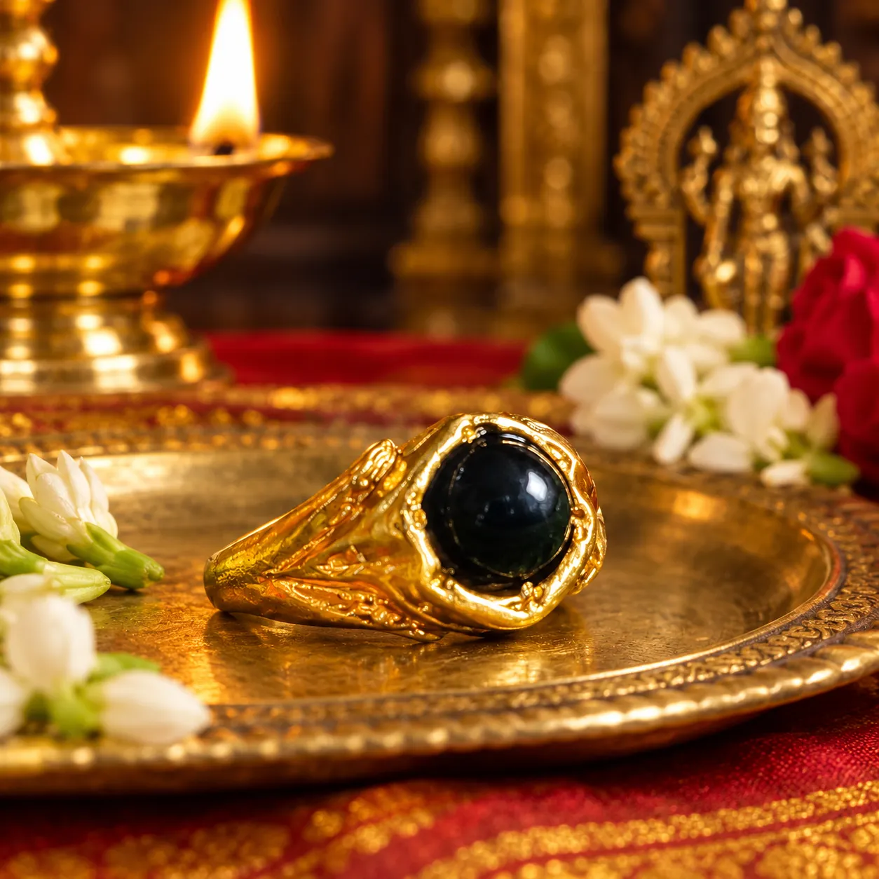 Premium Panchaloga Karungali Ring – Traditional Spiritual Jewellery